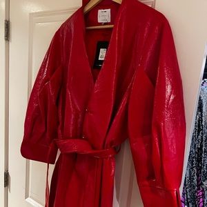 SOLD OUT Cardi B x Fashion Nova patent Jacket. Available in red. New with tags